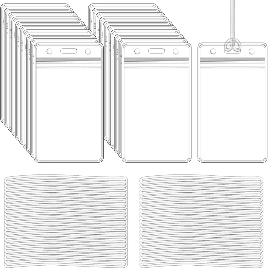 10 Pack Luggage Bag Tag Holders with 10 Pack Luggage Loops Straps