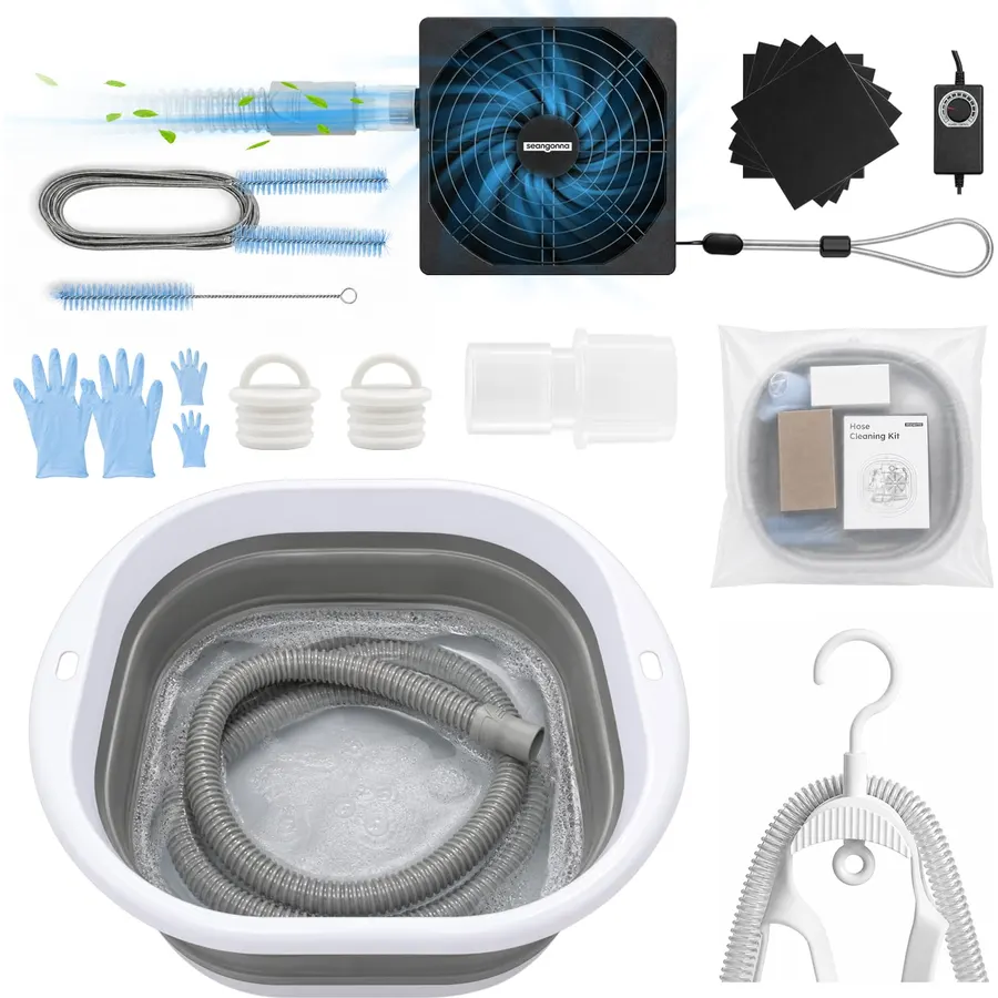10 Packs CPAP Cleaning Kit with Hose Dryer, Cleaning Supplies for 22 Tubing