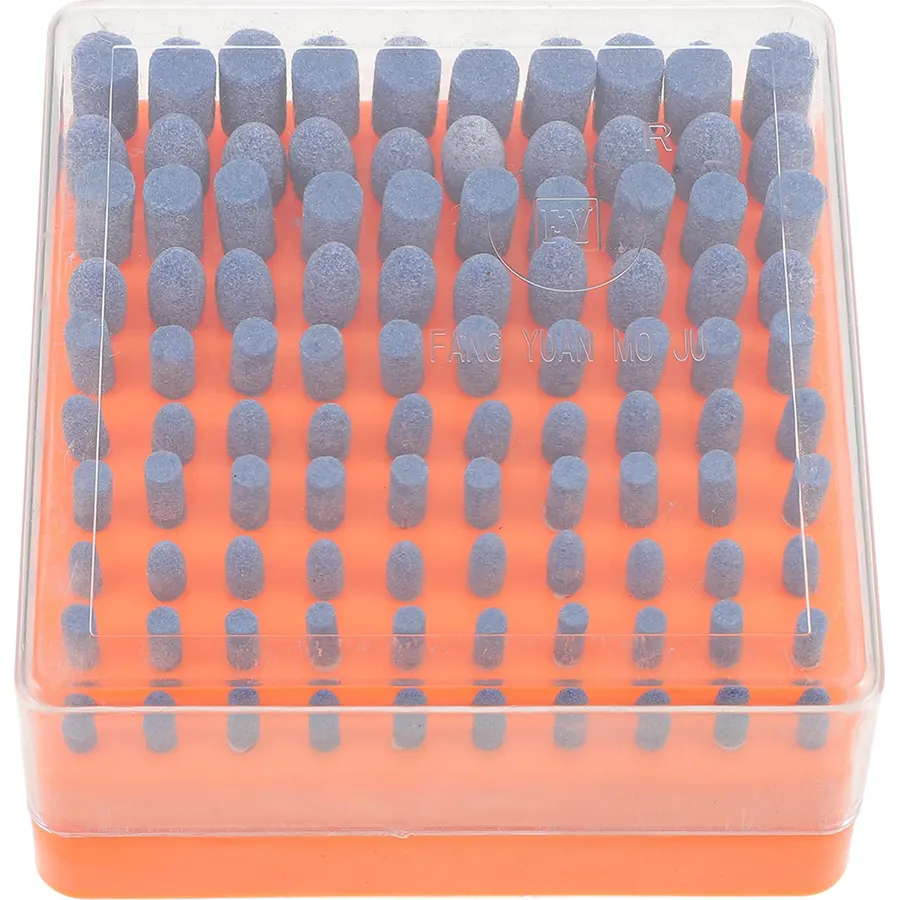 100pcs Corundum Grinding Stone Bits Set Blue Zirconium for Metal