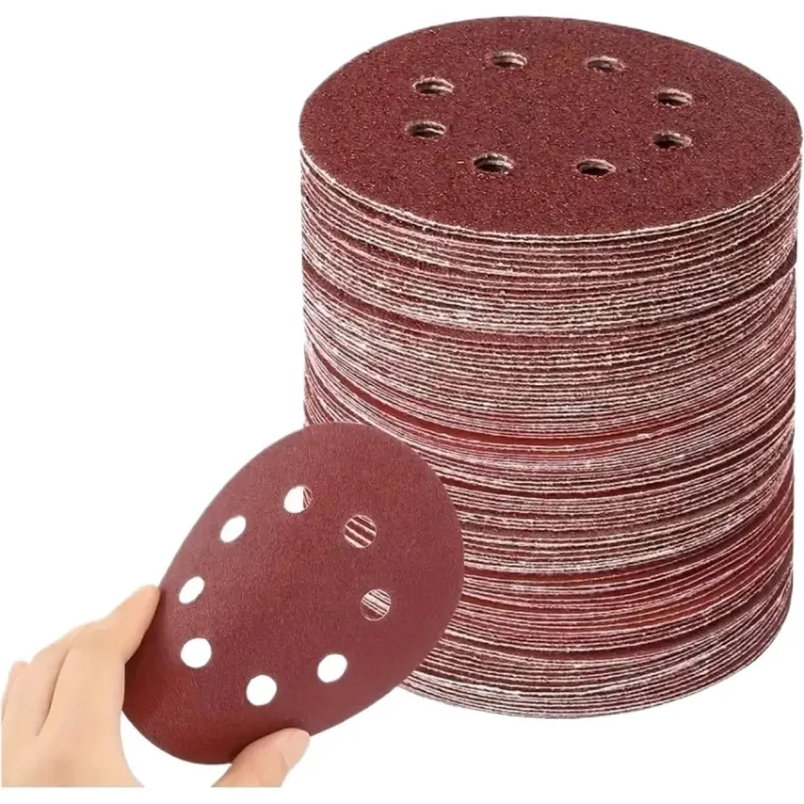 10Pcs 5Inch Medium Grit Hook Loop Sanding Discs Polishing Sander Pad