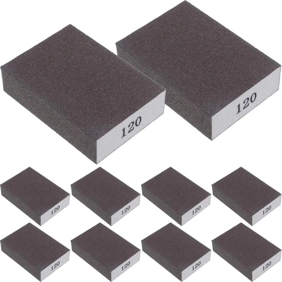 10pcs Grit Double Sided Soft Sanding Sponge Block for Wood Furniture