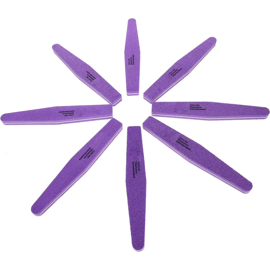 10pcs Nail Files Double Sided Diamond Shaped Manicure Art Tools