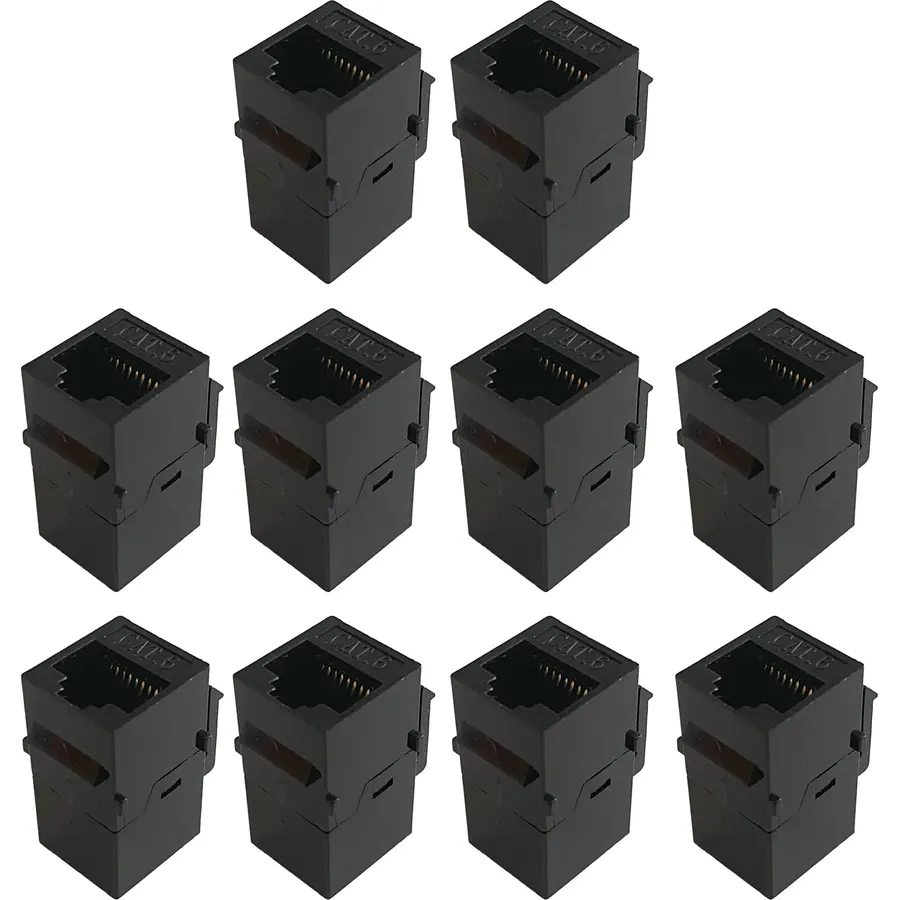 10Pcs RJ45 Cat6 Cat5e Straight Through Modules, CAT6