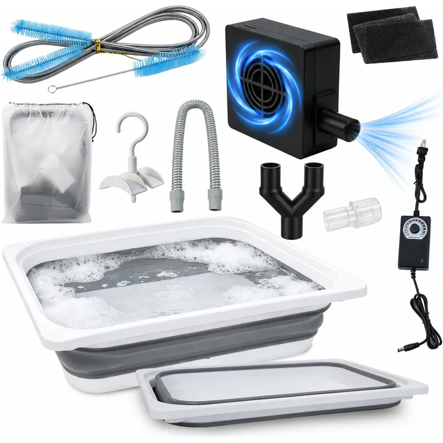 12 Pack CPAP Cleaning Kit with CPAP Hose Dryer with Speed Control Hose Drye