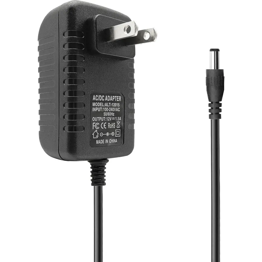 12V 1.5A AC Adapter Power Supply 100-240V 50-60Hz AC to DC 12 Volt 1.5A Switching Power Supply AC/DC Converter Transformer 12V 1.5 Amp Power Adapter with 5.5 x 2.5mm Plug
