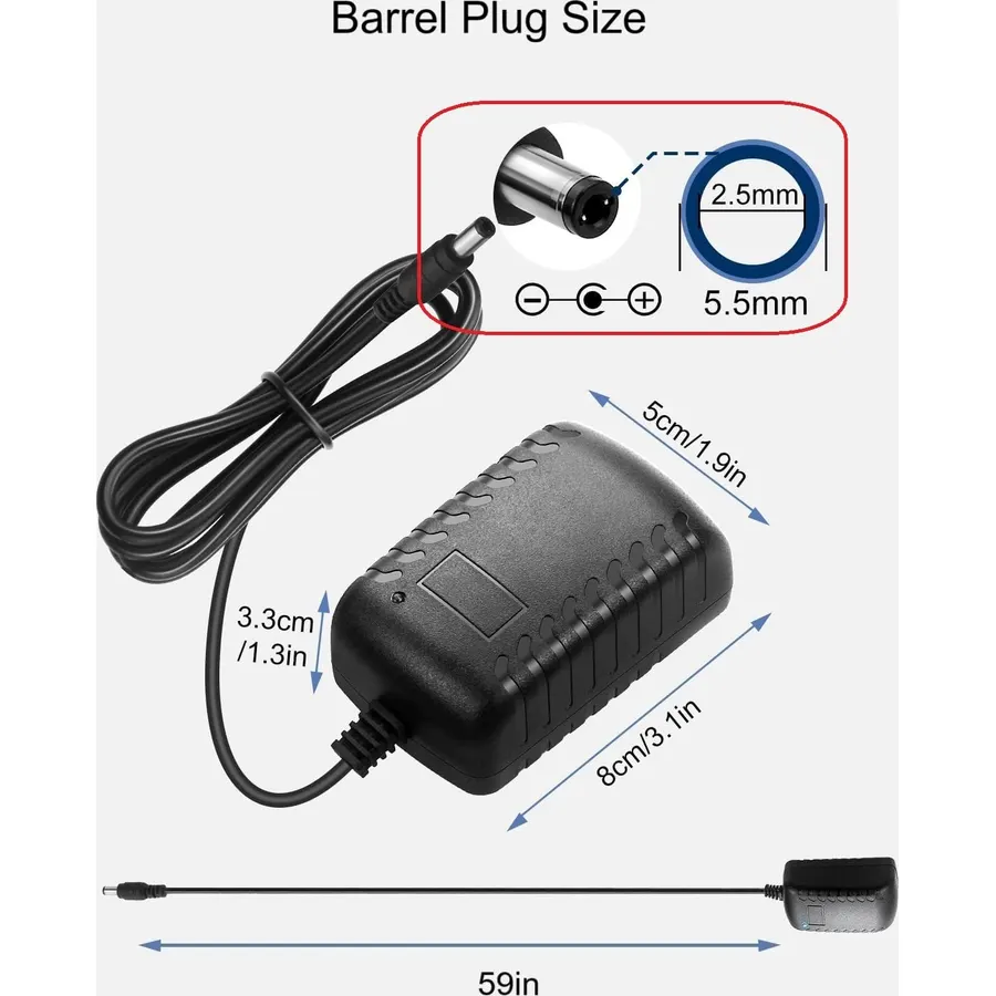 ALITOVE 12V DC Power Supply 3A 36W Universal AC Adapter 100-240V 50-60hz to 12 Volt Power Adapter Cord 3Amp 2.5A 2A 5.5mm x 2.5mm 2.1mm for LED Strip Light CCTV Security Camera PC Monitor and More