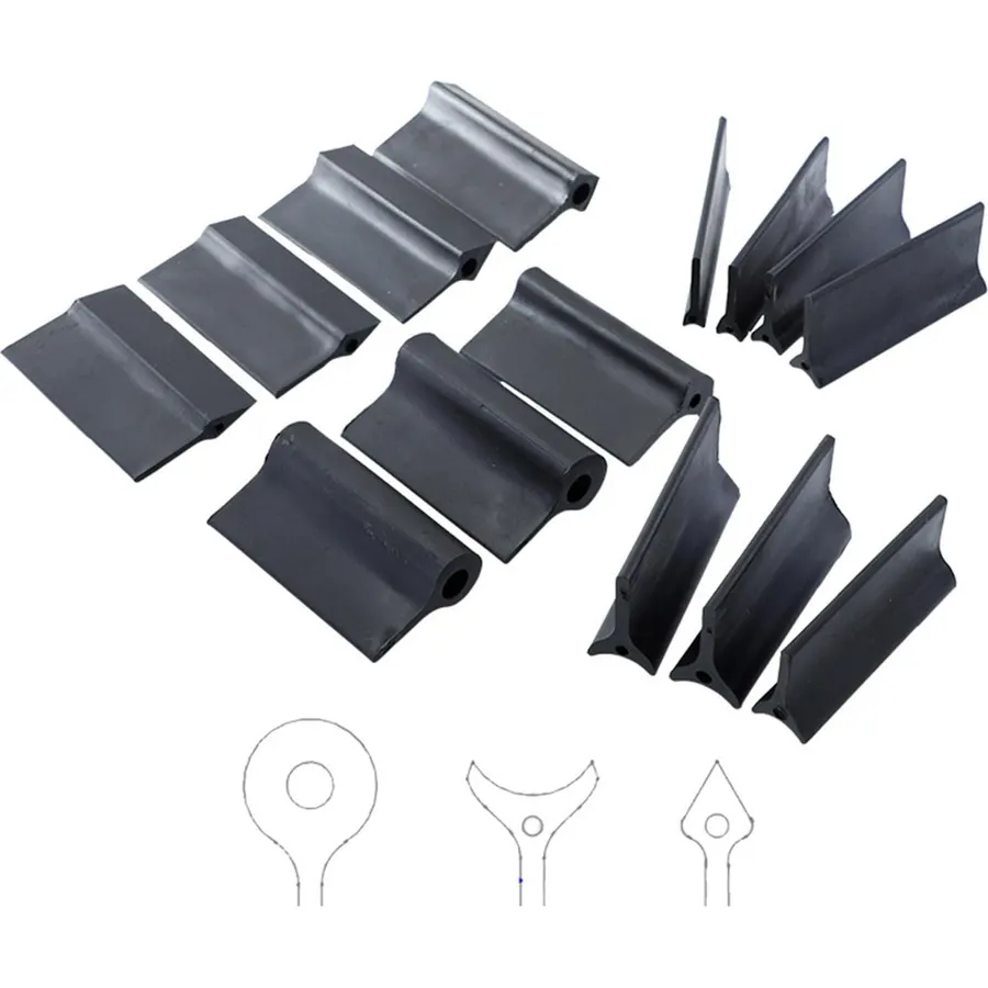 14Pcs Flexible Rubber Polishing Pad, Rubber Sanding Grips for Convex & Concave Profiles, Contour Detail Sanding Grip Pad for Woodworking, Automotive Refinishing & Crafts(Black)