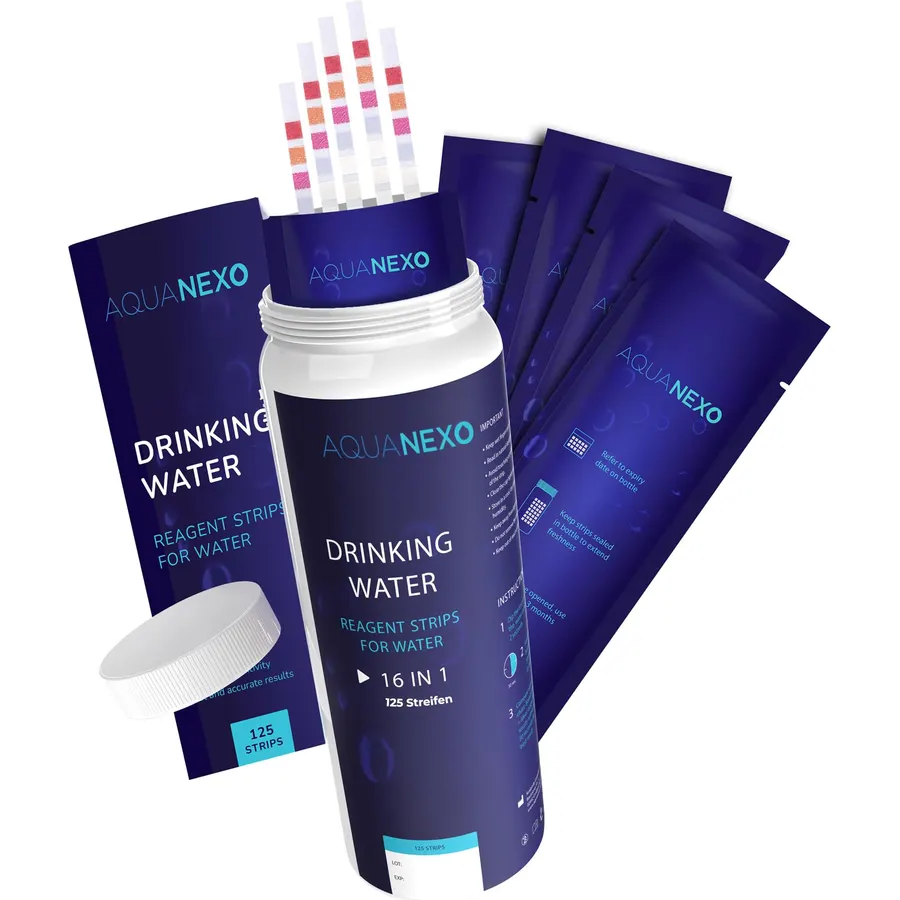16-in-1 Drinking Water Test Kit, 125 Strips for Tap & Well Water