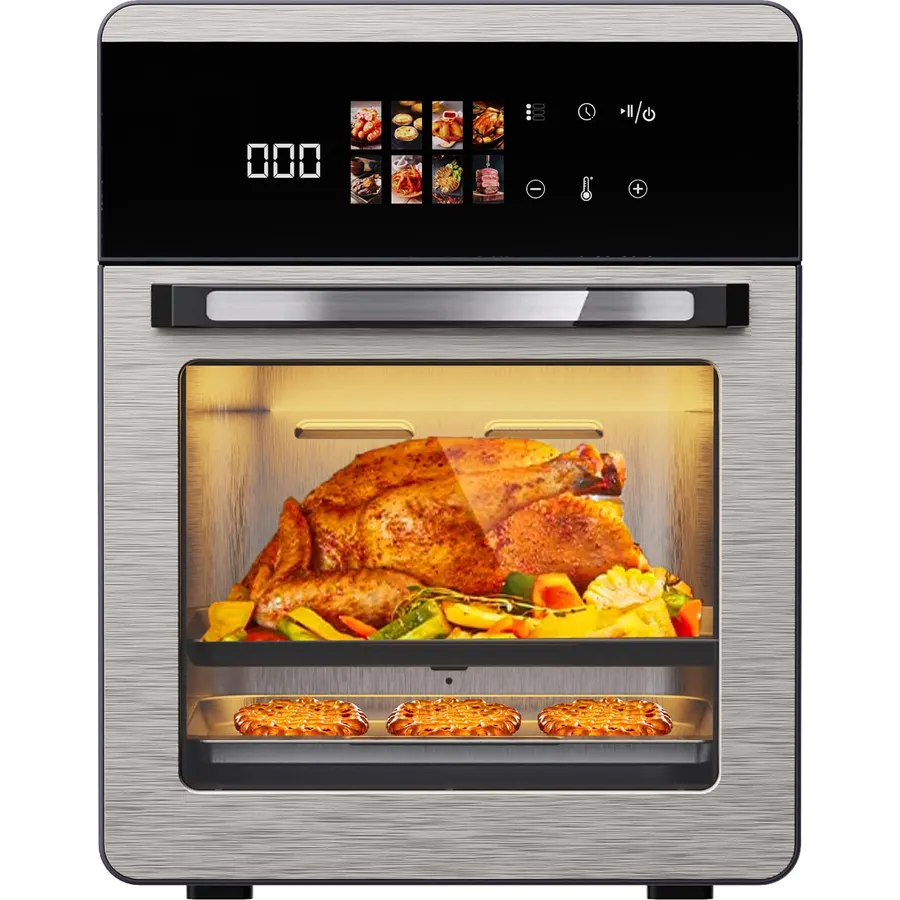 10 QT Beige Air fryer Oven & Multifunctional Digital Rotisserie