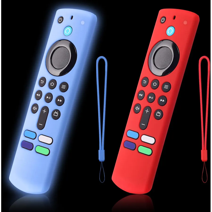 2-Pack Remote Cover for Streaming Stick 4K Plus, 4K Select, 3rd, Blue & Red