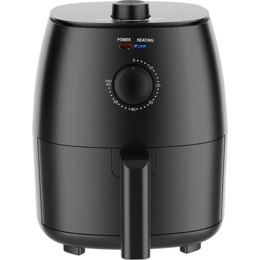 2. Qt Air Fryer, Arctic White - With Shutoff Feature(Black)