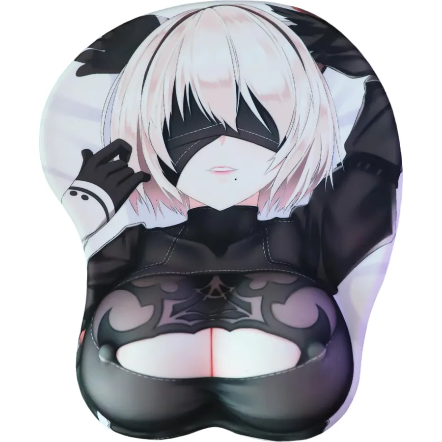 2B Anime Mousepad Wrist Support,3D Gaming Mouse pad with Wrist Rest