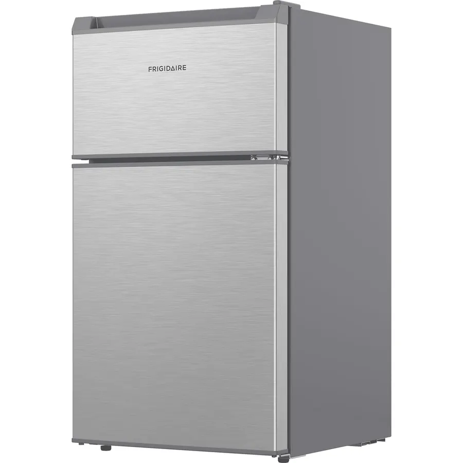 3.1 cu. ft. 2-Door Retro Mini Refrigerator in Stainless Steel