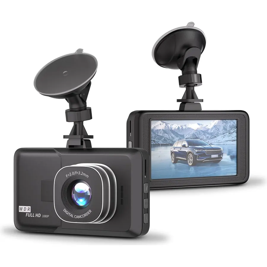 3 Inch 1080p Full HD Dash Cam for Cars, 170 Degree Wide Angle Dashboard Camera with Super Night Vision, 24 Hour Continuous Recording, G-Sensor, Loop Recording and Motion Detection