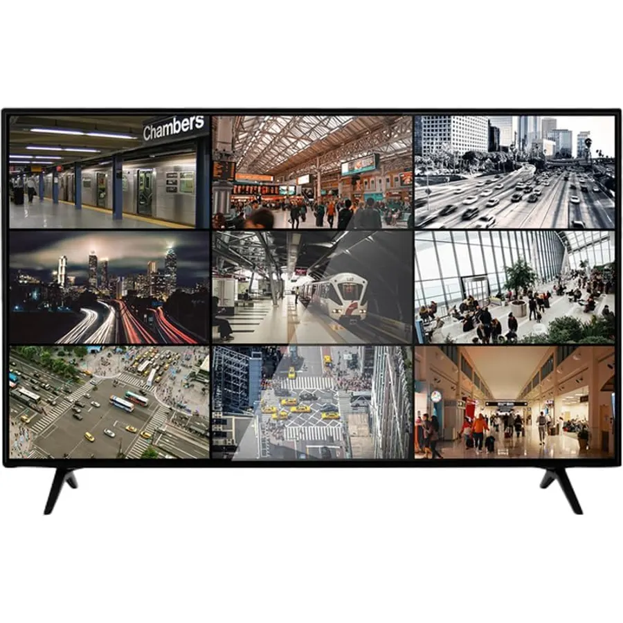 43 Inch Surveillance Grade Large Size, 4K LCD Monitor Screen, HDMI/VGA/DVI/BNC Inputs, 3840 x2160 HD, 16:9, 5ms Response, Designed for CCTV Security DVR/NVR Camera System