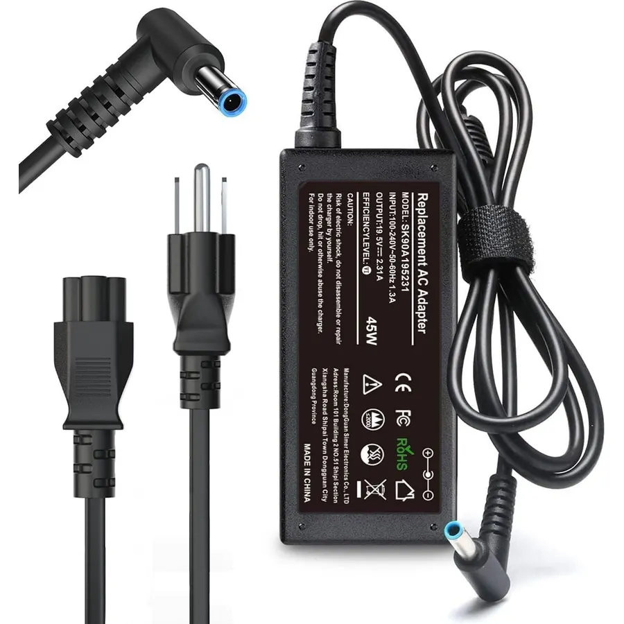 45W Laptop Charger for HP Laptop Computer,19.5V 2.31A Smart Blue Tip Power Adapter for HP Pavilion x360,Envy 11 13 15,EliteBook 840 G3 G5,Chromebook,Spectre,Stream 11 13 14 ProBook Notebook AC Adapter