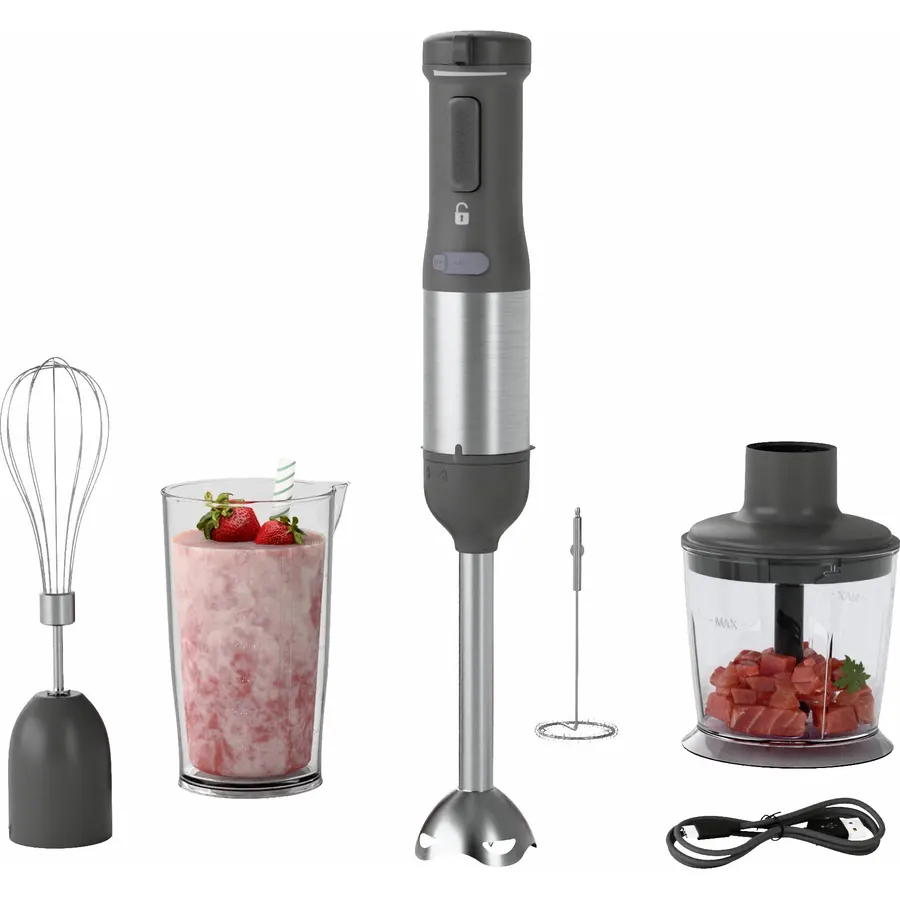 5-in-1 Cordless Immersion Blender with Rechargeable Handheld Battery