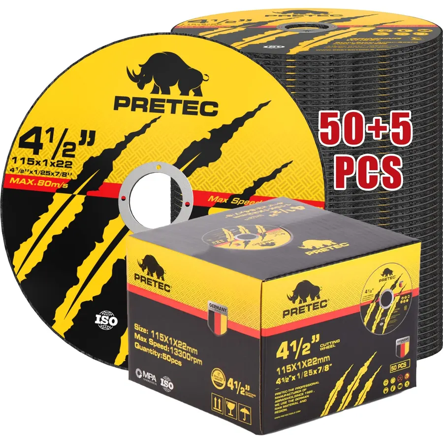55 Pack Cut Off Wheels 4-1/2", Metal Cutting Wheel for Angle Grinder