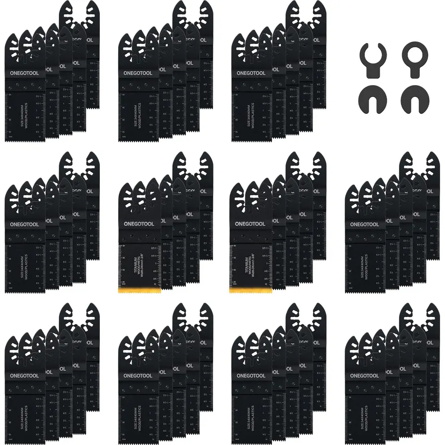 97-Piece Oscillating Tool Blades Kit with Sanding Pads and Sandpaper