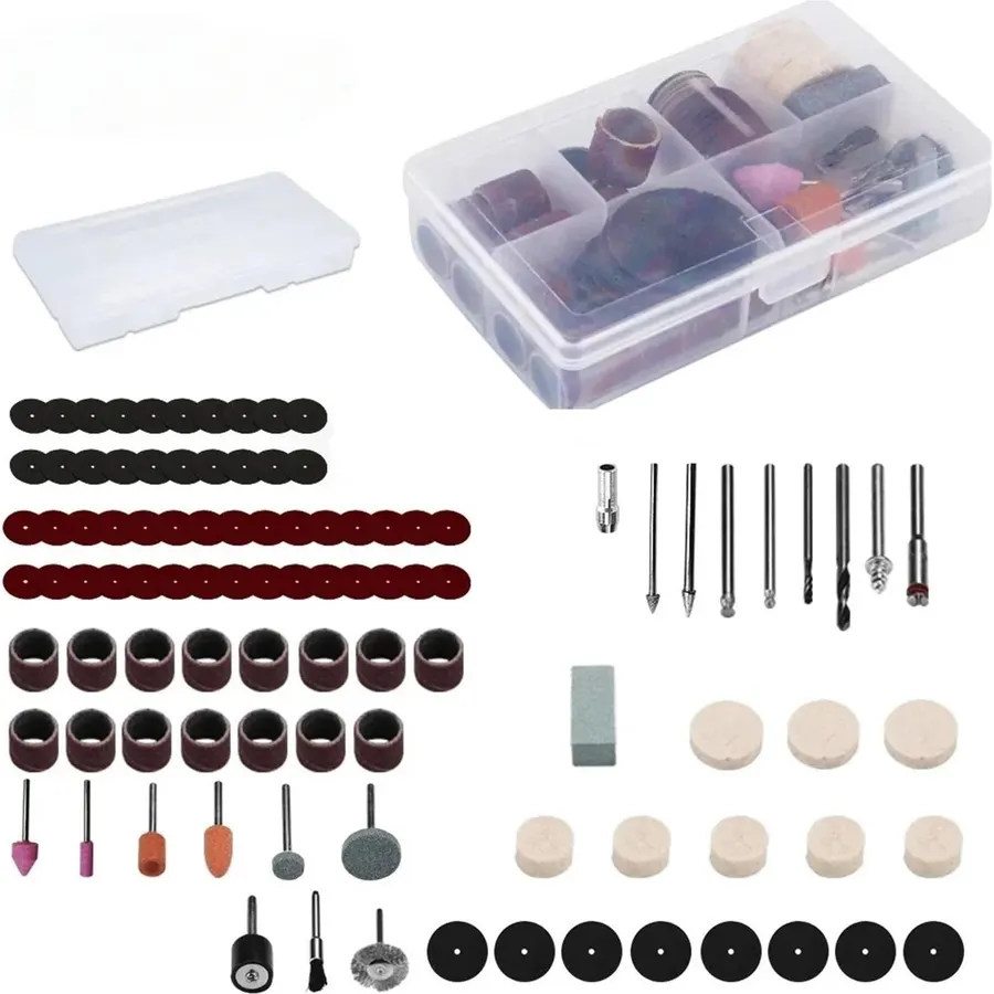 65/100PC Mini Drill Accessory Kit For Rotary Tool Engraver/Grinder