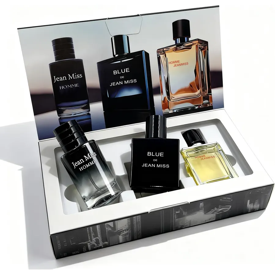 A CENTER JEAN MISS Black Men's Cologne Set 30ml x 3 Eau de Parfum