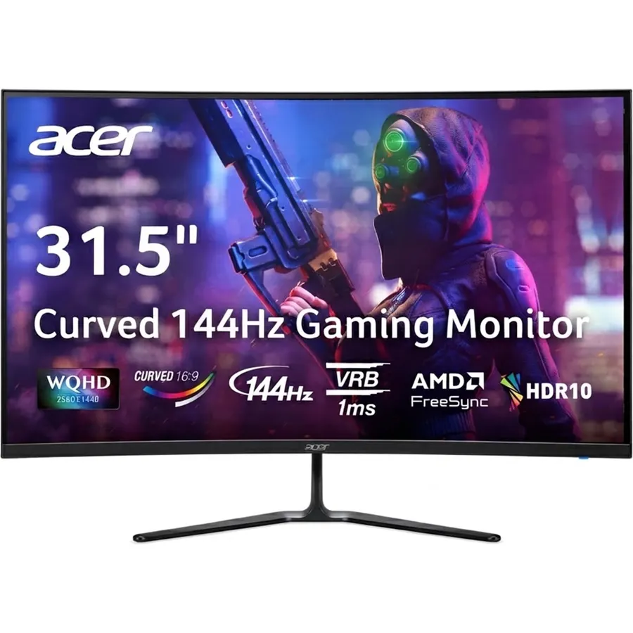 Acer Nitro ED320QU P0biip 31.5" WQHD 2560 x 1400 Curved Gaming Monitor