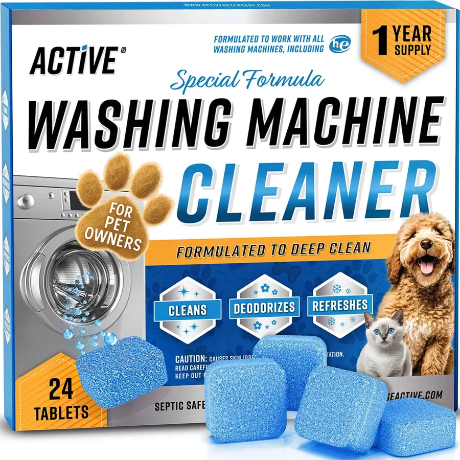 iO CLEAN Washing Machine Cleaner Descaler Tablets, 24 Count |1 Year Supply