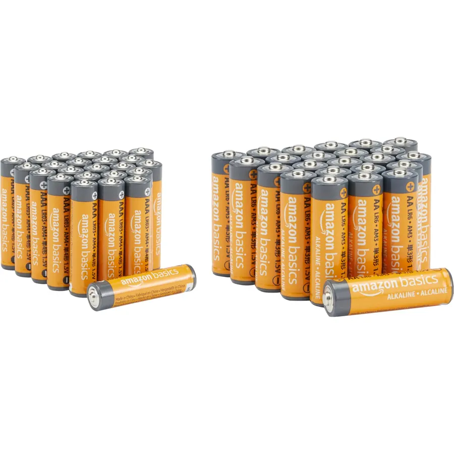 Amazon Basics 24-Count AA & AAA High-Performance Alkaline Batteries Value Pack, 12 AA and 12 AAA Batteries for Storage