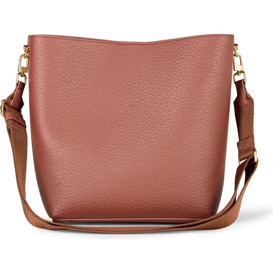 Amazon Essentials Women's Soft Bucket Bag, Crossbody Shoulder Handbag with Minimalist Design, Vegan Leather
