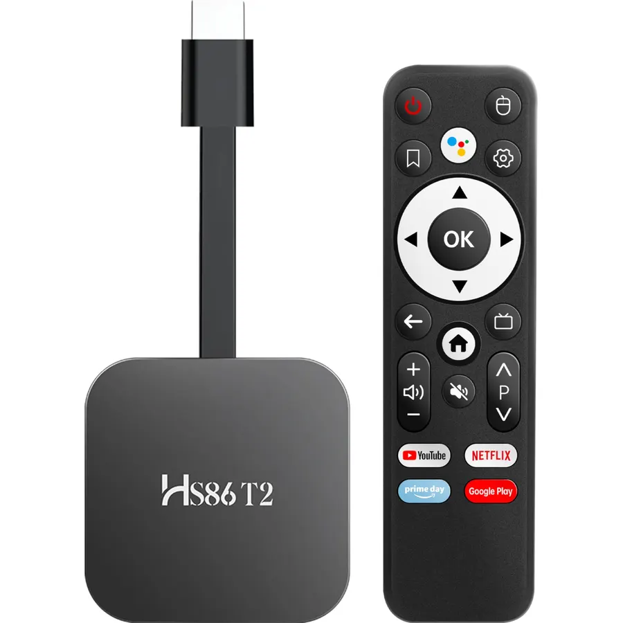 Android 14.0 TV Stick HS86 T2 4K 2GB RAM 16GB ROM Dual Wi-Fi BT5.4