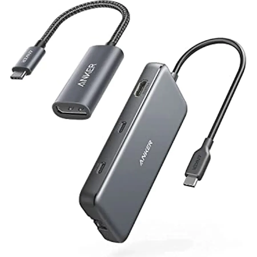 Anker Laptop Docking Station Dual Monitor, 8-in-1 USB C Hub with 4K HDMI