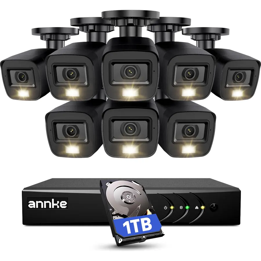 ZOSI 3K Lite Wired Security Camera System, 4 X 2MP Dome Cameras, 1TB HDD