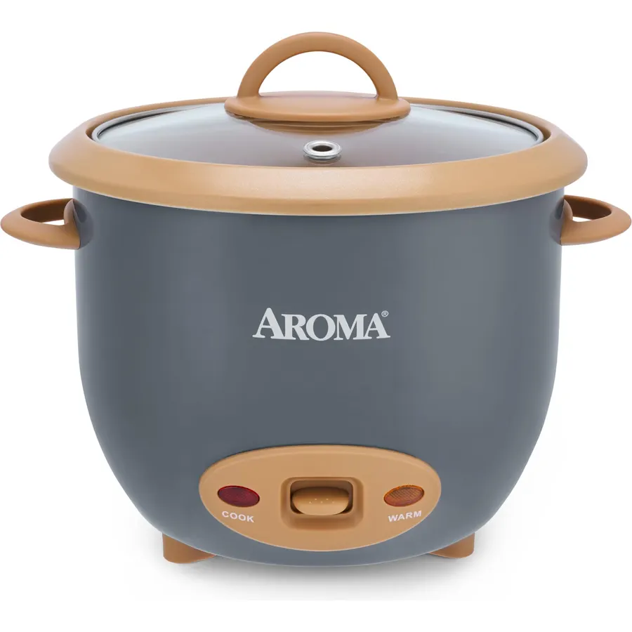 AROMA® 6-Cup (Cooked) One-Touch Pot Style Rice Cooker with CoreCoat™ PFAS-Free Nonstick Ceramic Surface (1.5 Quarts)