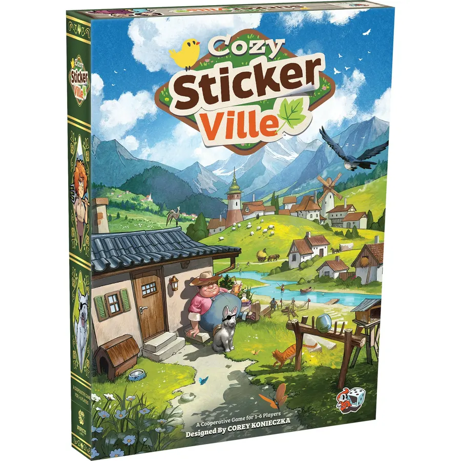 Asmodee Cozy Stickerville Board Game