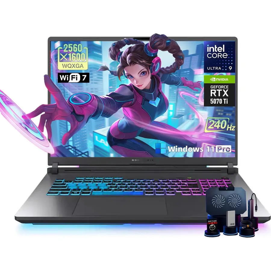 ASUS ROG Strix G18 Gaming Laptop, Intel Ultra 9, RTX 5070 Ti 12GB GDDR7