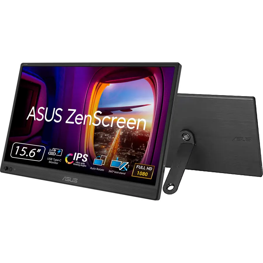 ASUS ZenScreen 15.6 Inch Portable Monitor MB16ACV - 1080P, Full HD, IPS, USB Type-C