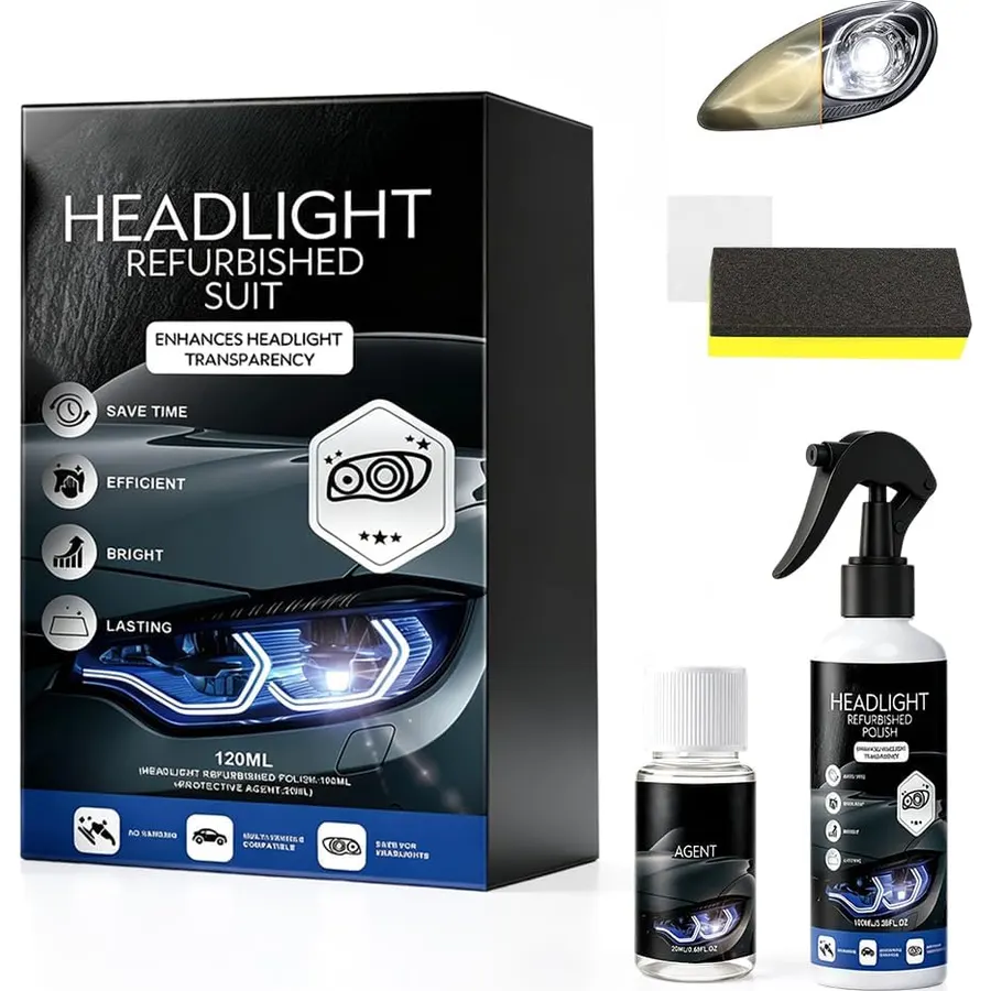 Automotive Headlamp Restoration Fluid Headlight Restoration Polish Kit 1pcs
