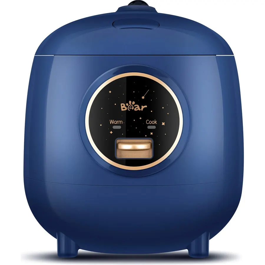 Bear Mini Rice Cooker, 2-Cup Uncooked, Nonstick, Keep Warm, BPA Free, Blue