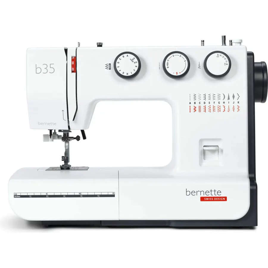 B35 Sewing Machine Swiss Design with Free Tote Bag | 23 Stitches, 7 Presser Feet, Automatic Buttonhole, Quilting, Heavy-Duty Build, LED Light, Portable