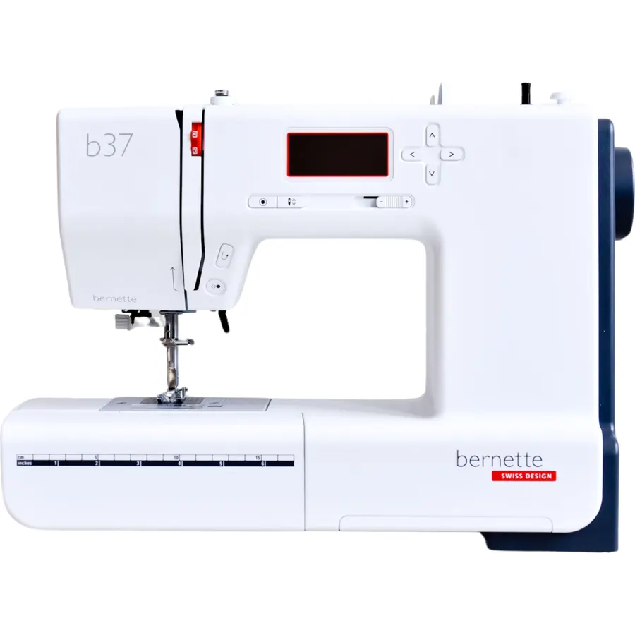 Bernette B37 Computerized Sewing Machine with LCD Display | Advanced Sewing & Quilting | 50 Stitches, One-Step Buttonhole, Automatic Needle Threader, Free Arm, LED Light |Adjustable Stitches