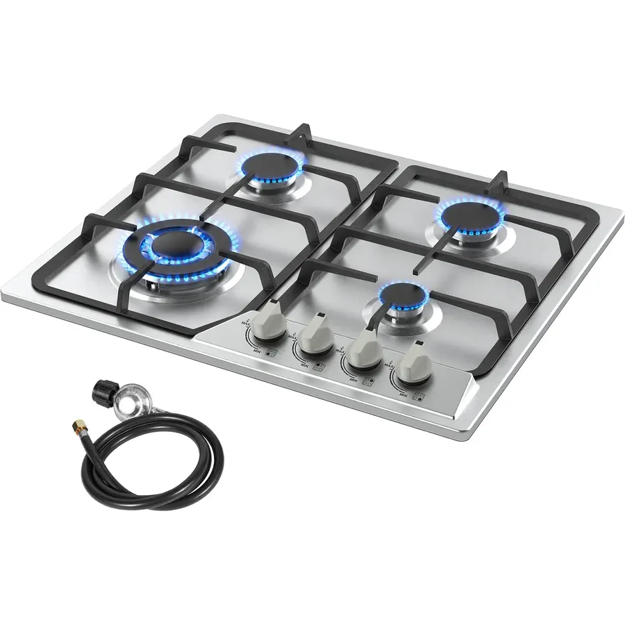 Bestfire 24 Inch Gas Cooktop 30,200 BTU 4 Burners Propane Stove Top