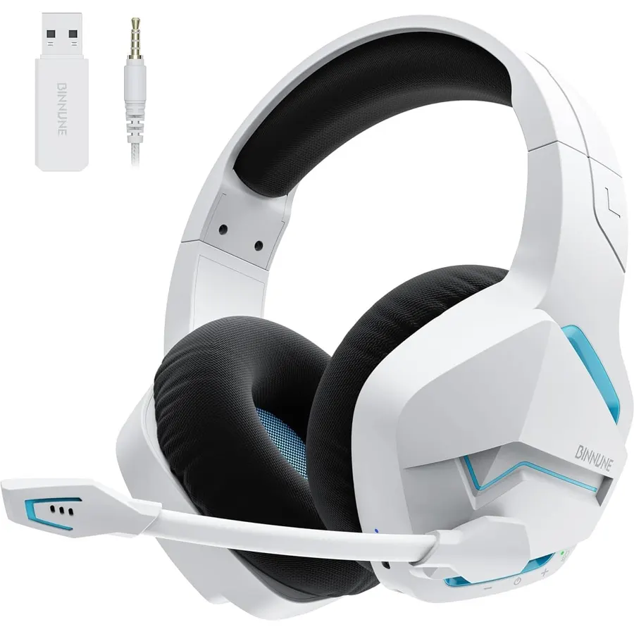 WESEARY Wireless Gaming Headset with Mic, 2.4GHz & Bluetooth 5.4 Headphones
