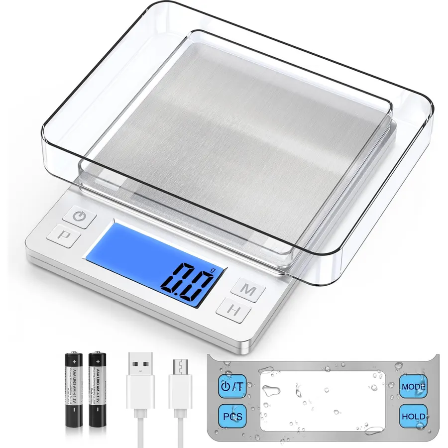 BOMATA Upgraded Small Food Scale with 0.1 g/0.001 oz High Precision