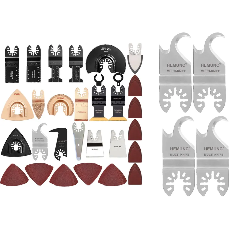 Bundle-118PCS Oscillating Tool Blades with 4PCS Oscillating Multitool Knife Blade