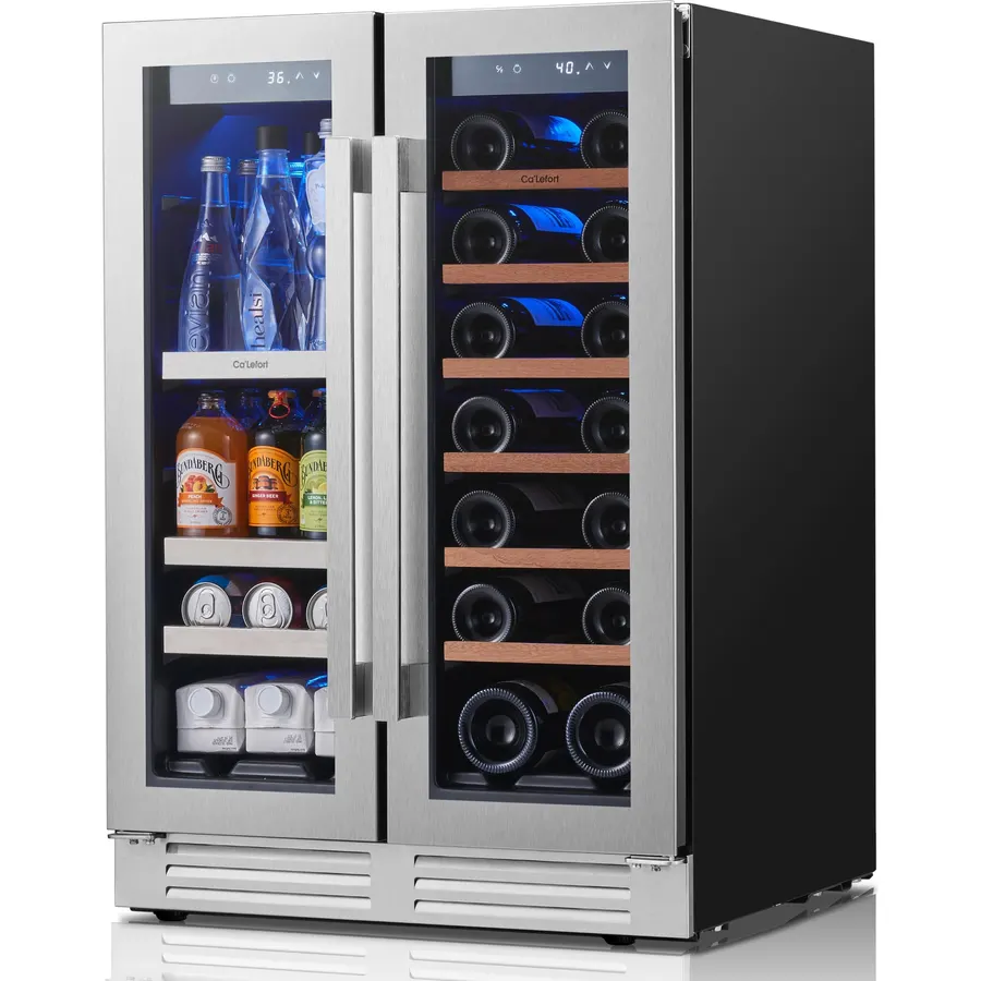 Ca'Lefort 24 Inch Wine & Beverage Refrigerator, 60 Can & 20 Bottle