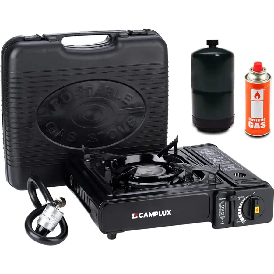 Camplux Dual Fuel Propane & Butane Stove with Carrying Case, Portable Camping Stoves with CSA Certification