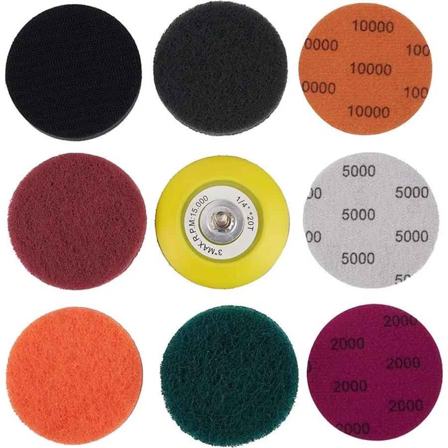 Car Headlight Restoration Kit With Drill Sanding Discs And Scouring