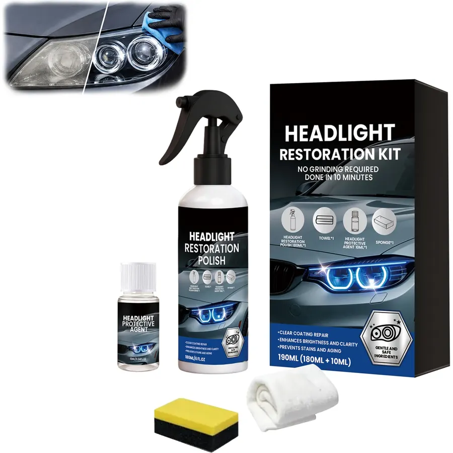 Car Headlight Restoration Polish, Automotive Headlamp Restoration Kit