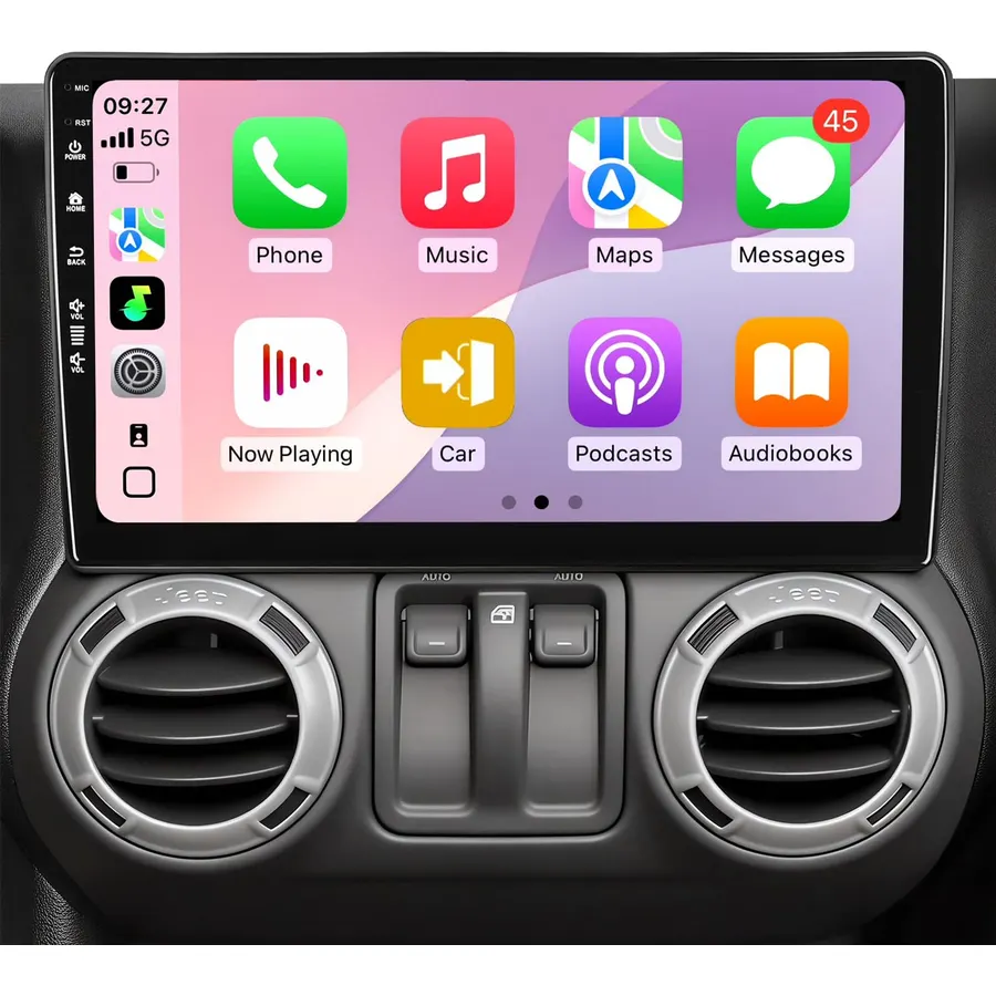 Car Radio for Jeep Wrangler JK, Dodge Ram, Wireless CarPlay Android Auto