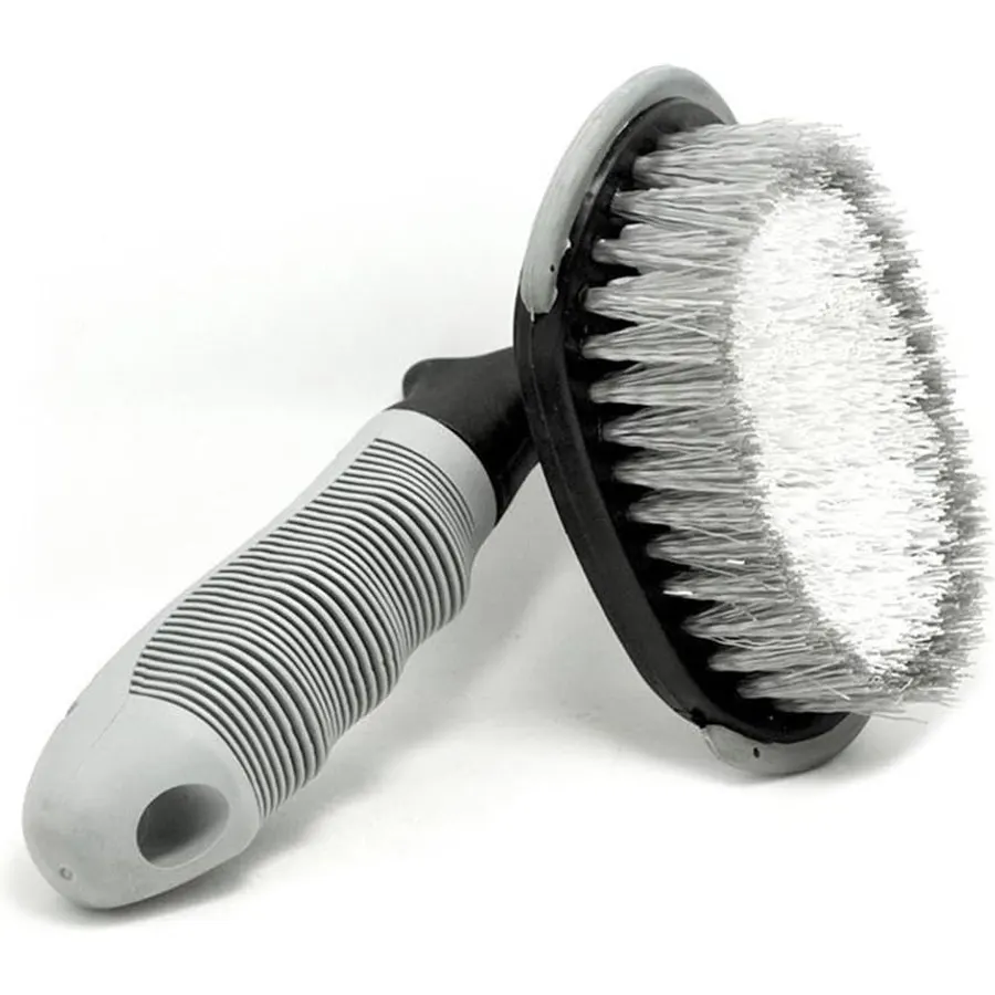 Car Wheel Brush with Steel Wire Bristles for Tire Rim Cleaning - Detailing Tool for Trucks SUVs(T-shaped tire brush)